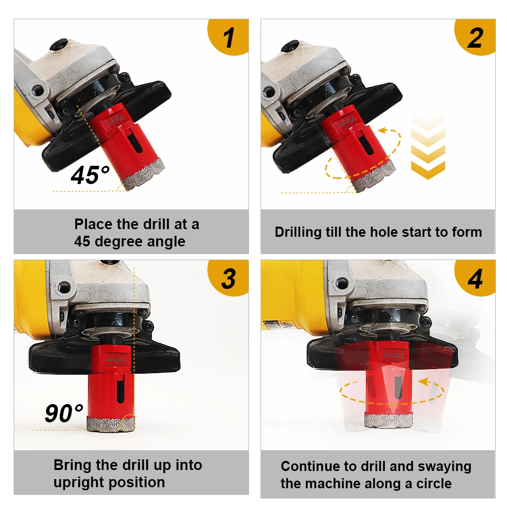 Shdiatool Vacuum Brazed Diamond Drilling Bits Core Bit with M14 Thread